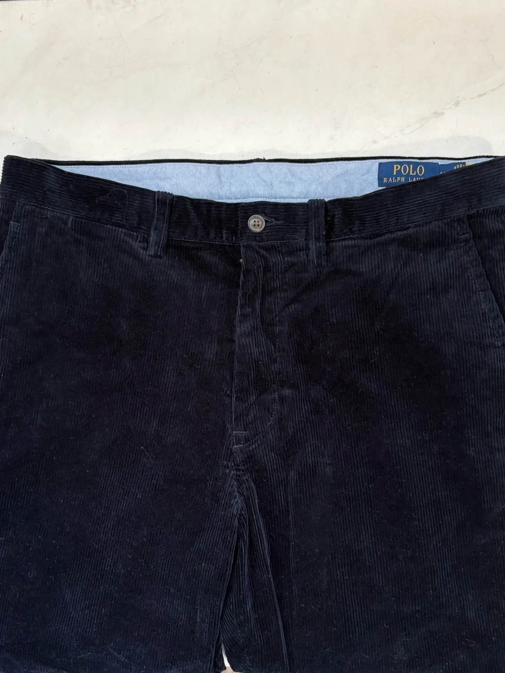 Polo Ralph Lauren Size 34 Blue Corduroy Classic Fit Pants Preppy Formal Business